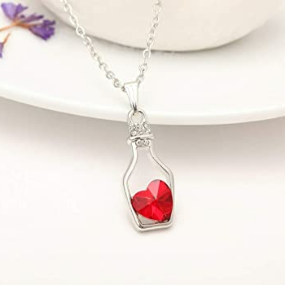Drifting Bottle Glass Bottle Pendant & Necklace